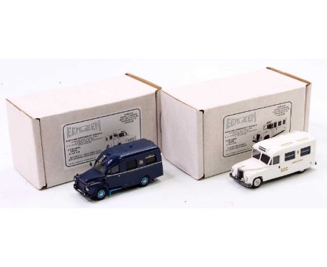 Hart Models Ltd/Enstone Emergency Models 1/48th scale resin and white metal vehicle group, 2 examples to include a Daimler LC