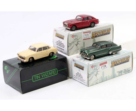 Brooklin Collection and Tin Wizard 1/43rd scale white metal boxed vehicle group, 3 examples to include Tin Wizard No.158 Horc