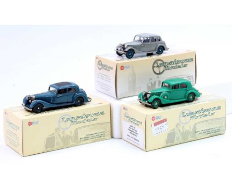 Lansdowne Models 1/43rd scale white metal boxed vehicle group, 3 examples to include LDM79 1936 Railton Cobham Saloon, a LDM6