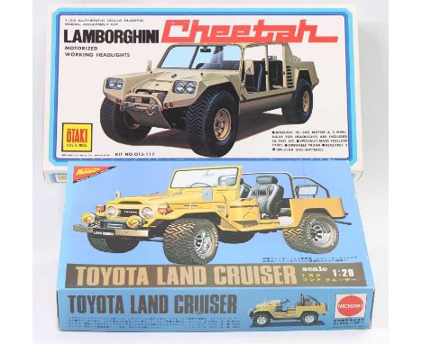 Otaki 1.24 OT3 l 17 Lamborghini Cheetah inc scale plastic kit inc jerry cans working lights , M.Thompson tyres, Nichimo 1.20 