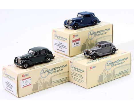 Lansdowne Models 1/43rd scale white metal boxed vehicle group, 3 examples to include LDM47 1936 Railton Fairmile 3 Position D