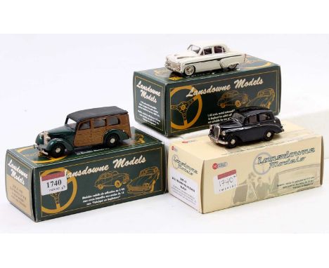 Lansdowne Models 1/43rd scale white metal boxed vehicle group, 3 examples to include LDM 2A 1957 Vauxhall Cresta E Series, LD