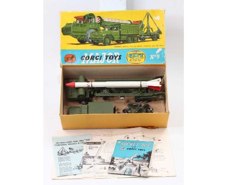 Corgi Toys Gift Set No. 9 to include Corporal Missile Erector Vehicle with Launcher and Tow Truck all in generally excellent 