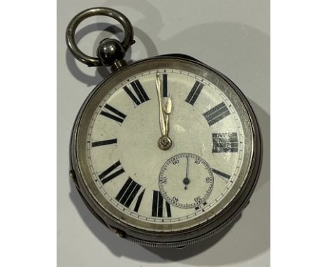 A silver fusee pocket watch, by HJ Rudelsheim, Wolverhampton, Chester 1892 