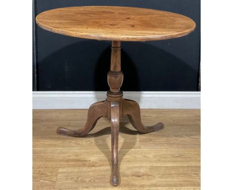 A George III mahogany tripod occasional table, 70cm high, 78cm diameter, c.1780 