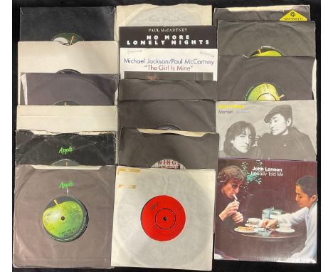 Vinyl records - 7" Singles Including The Beatles - I Feel Fine; She Loves You; Hey Jude; Ringo Star - My Sweet Lord; I Don't 