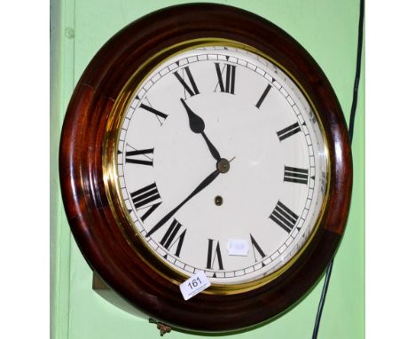 A Victorian mahogany wall clock 
