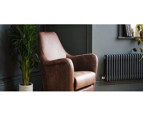Laura Ashley Saltney Vintage Leather Chair Tobacco Brown Create striking and modern interiors effortlessly with the Saltney c