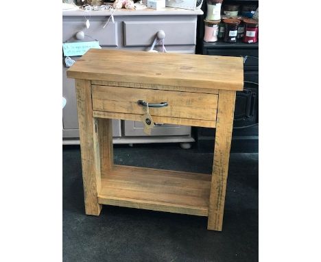 Deanery Collection One Drawer Lamp Table Rustic, Authentic And Warmust A Few Words That Spring To Mind When Browsing The Dean
