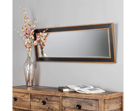 Daltry Mirror Black Leaner This Piece Is Simple But Effective With It's Minimalist Charm And Smart Black And Gold Attention T