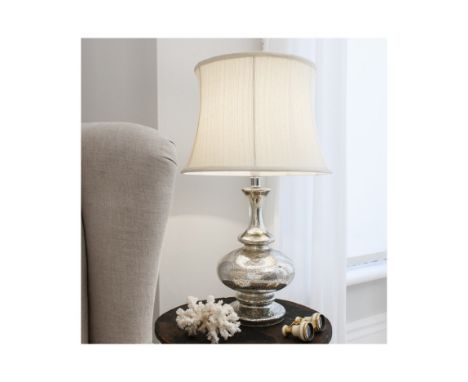 { Option of lots:  88a, 88b, 88c } Miranese Table Lamp With it's wonderful gold speckled glass base and fluted cream drum sha