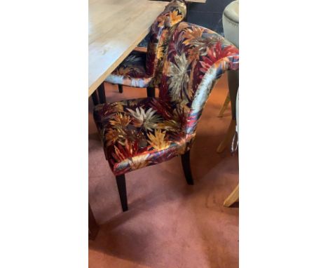 Extreme Dining Chair Upholstered in Velvet tropical ruby Wooden dark brown legs Size: 50w x 68d x 89.5h cm