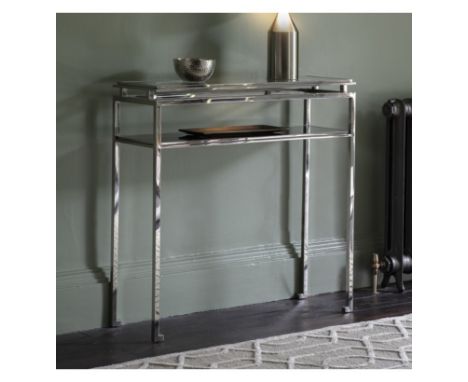 Cosenza Console Table Silver The Cosenza Silver Console Table Provides An Ultra-Modern Touch To Your Home Interior While Also