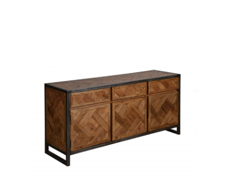 Versailles Saloon Sideboard The Versailles Saloon Sideboard from the top brand Timothy Oulton. Made with oak parquet and iron