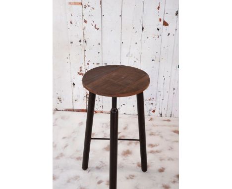 A pair of Vintage Iron Bar Stools Wood Top The perfect perch in any bar, cafe or home. A stylish industrial style bar stool w