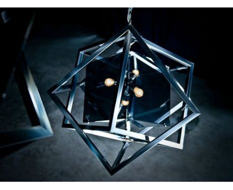 Michael Yeung Cubis Pendant Lamp In Matt Black 30cm Brand New ( Loc H )