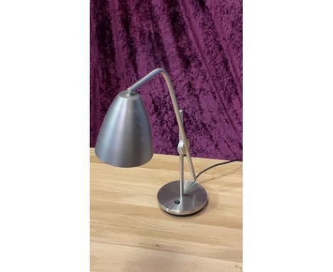 { Option of lots:  417, 418, 419 } Northern Lights Dome New Generation desk task lamp satin nickel 530mm (DB30CP1)