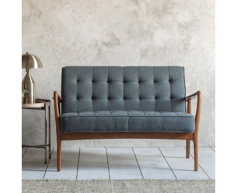 Humber 2 Seater Sofa Dark Grey Linen This Humber two seater sofa stands out from the crowd with its stylish vintage design th