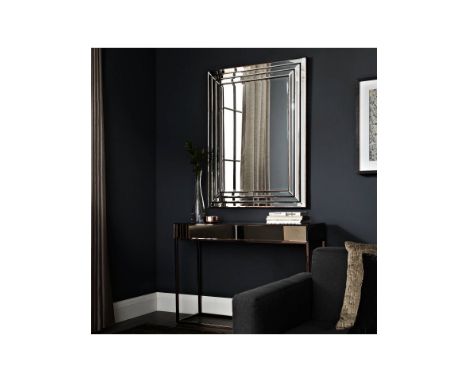 { Option of lots:  180, 181, 182 } Champagne Chambery Mirror A Stunning Triple Step Bevelled Mirror Frame With A Warm Champag