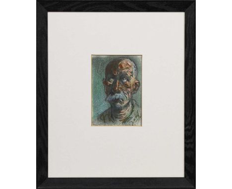 * PETER HOWSON OBE (SCOTTISH b. 1958),OLD MAN OF BOSNIApastel on paper, signed and dated '94image size 20cm x 14cm, overall s