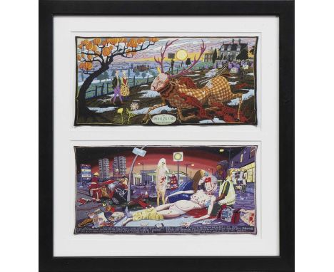 * GRAYSON PERRY RA (BRITISH b. 1960),THE VANITY OF SMALL DIFFERENCESfull set of six digital printed cardsimage size 11cm x 23