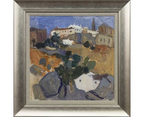 * SHEILA MACMILLAN DA PAI (SCOTTISH 1928 - 2018),RONDA (SPAIN)oil on boardimage size 48cm x 48cm, overall size 67cm x 67cm Fr