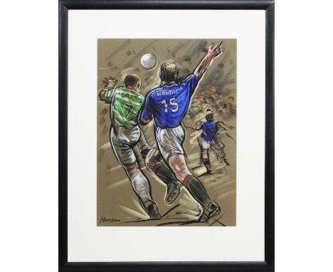 * PETER HOWSON OBE (SCOTTISH b. 1958),OLD FIRMpastel on paper, signedimage size 60cm x 45cm, overall size 88cm x 70cm Mounted