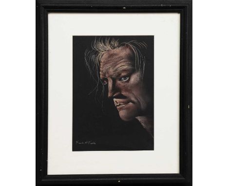 * FRANK MCFADDEN (SCOTTISH b. 1972),PORTRAIT OF A MANpastel on paper, signedimage size 29cm x 20cm, overall size 48cm x 39cm 