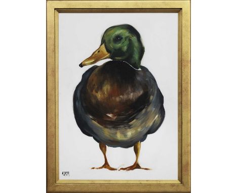 * GEORGINA MCMASTER (SCOTTISH b. 1980),THE DUCKoil on canvas, signed with monogramimage size 70cm x 50cm, overall size 80cm x