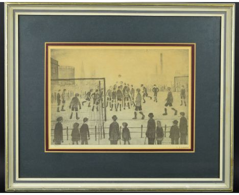 L.S. LOWRY (BRITISH 1887-1976), 'The Football Match', a limited edition print, 710/850, signed lower right with blind stamp l