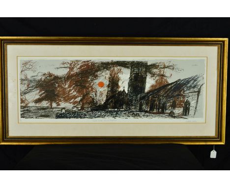 WALTER HOYLE (BRITISH 1922-2000), 'Norfolk Double Church, Reepham', a limited edition print 5/12, signed, titled and numbered