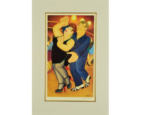 BERYL COOK (BRITISH 1926-2008), 'Dirty Dancing', a limited edition print, 118/650 of a lady and gentleman dancing, signed low