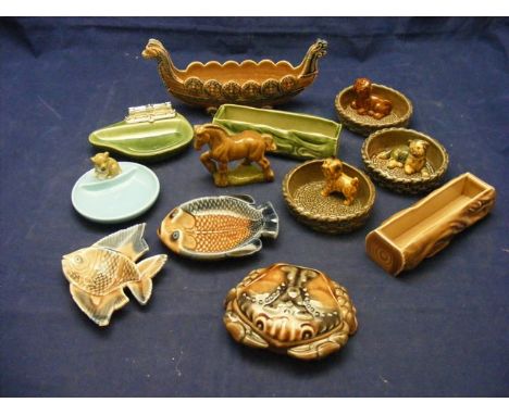 A qty. of Wade items to include Viking ship, trinket pots etc.