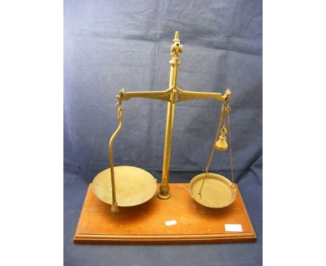 A set of balance scales
