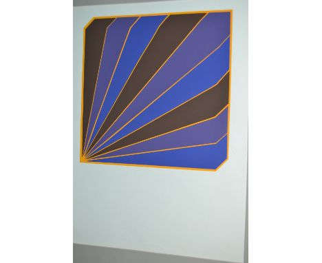 Brian Rice, screen print, abstract study signed and inscribed verso, unframed, 11.5ins x 9ins