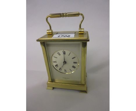 Shortland Bowen, gilt brass Charles and Diana Commemorative carriage clock