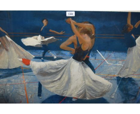 Robert Heindel, artist signed Limited Edition silkscreen print, ' Big Skirts ', 24ins x 40ins, framed, together with a framed