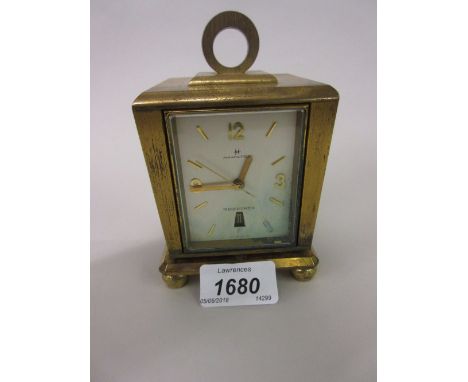 Hamilton gilt brass four dial clock / barometer / thermometer (at fault)