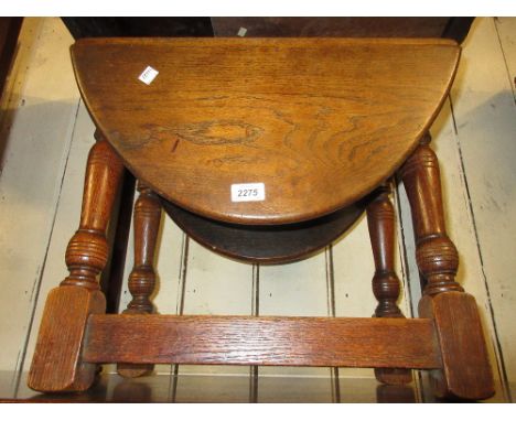 Small oak gate leg occasional table, a reproduction mahogany three drawer chest and an Edwardian tub shaped drawing room chai