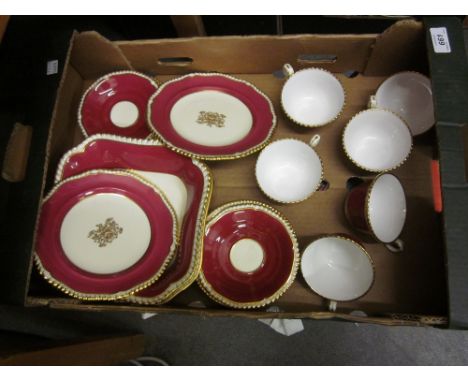 Spode dinner and tea service decorated with the arms of the Cloth Workers Guild