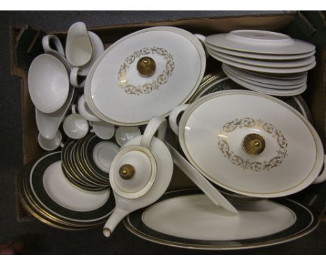 Royal Doulton Vanborough pattern eight place setting dinner service (two coffee saucers at fault)