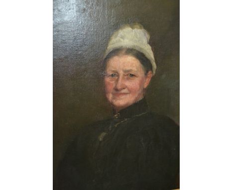 Percy Bigland, R. B. A., oil on canvas, portrait of a lady, signed and inscribed verso ' Portrait of my Mother ', 25.5ins x 2