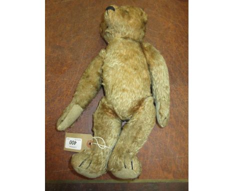 Early to mid 20th Century mohair covered teddy bear of Steiff type (no label)