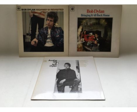 Bob Dylan's next three LPs 'Another Side Of Bob Dylan', 'Bringing It All Back Home' and 'Highway 61 Revisited', all vinyl in 