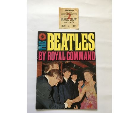 A Beatles gig ticket for a performance at the Granada Theatre, East Ham on November 9th 1963 plus a pictorial magazine 'The B