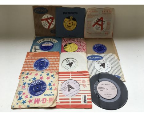 A collection of advance promos, one sided acetates and demonstration 7 inch singles and EPs by various artists including The 