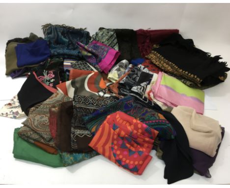 A quantity of assorted vintage scarves