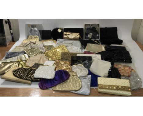 A large collection of predominately 1960's vintage evening bags including many beaded examples