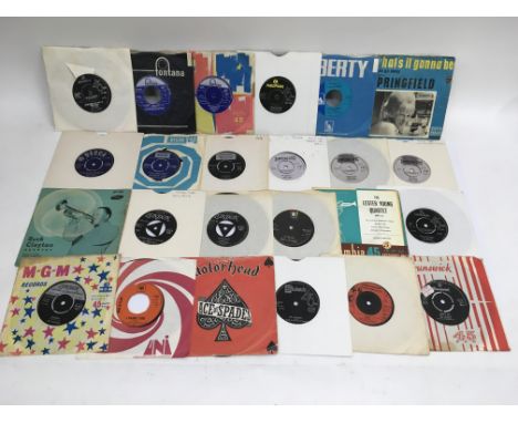 Two boxes of 7 inch singles by various artists including The Small Faces, The Rolling Stones, The Hollies, various jazz and r