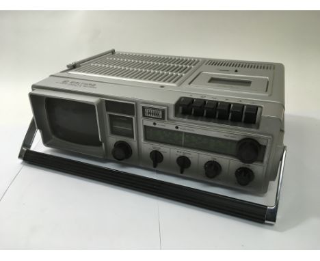 A vintage Waltham TV radio cassette recorder.